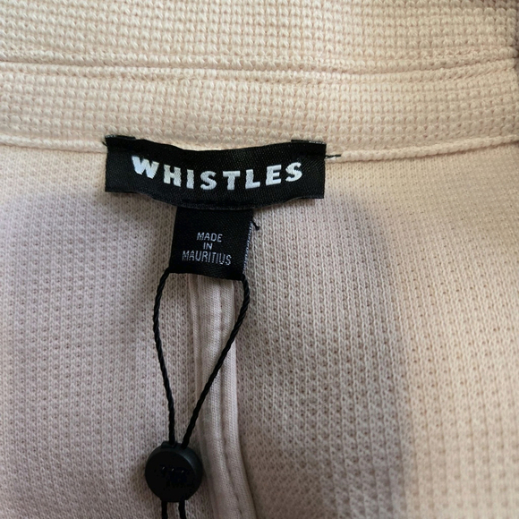 Whistles Pink Cotton Jersey Blazer 14 Slim Notch Collar Workwear Office Work NWT - Picture 4 of 8